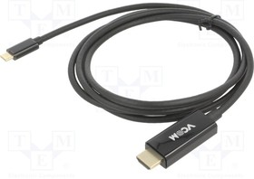 CU423C-1.8, Adapter; USB 3.1; HDMI plug,USB C plug; gold-plated; 1.8m; black