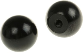 Фото 1/2 Black Ball Clamping Knob, M8, Threaded Hole