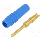 1 mm plug, solder connection, 0.25 mm², blue, 22.2602-23