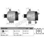 DAN1080, Генератор 14V 80A