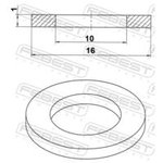 Кольцо уплотнительное 10x16x1 ALFA ROMEO 145 1994-1996 FEBEST 88430-101610C