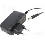 VEL12US120-EU-JA, 12W Plug-In AC/DC Adapter 12V dc Output, 1A Output