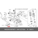 Втулка стабилизатора переднего NISSAN 54613-ZT00A
