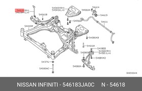 Фото 1/2 546183JA0C, Тяга стабилизатора правая NISSAN TEANA L33 (2013 )