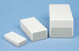 ABS enclosure, (L x W x H) 189 x 110 x 70 mm, gray white/pebble gray (RAL 9002), IP40, A9043065