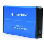 Внешний корпус 2.5"" Gembird EE2-U3S-2-B, синий, USB 3.0, SATA, металл