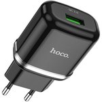 Блок питания (сетевой адаптер) HOCO N3 Special QC3.0 18W 1xUSB 5V 3.0A черный