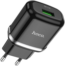 Фото 1/2 Блок питания (сетевой адаптер) HOCO N3 Special QC3.0 18W 1xUSB 5V 3.0A черный