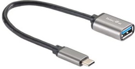 Фото 1/8 Кабель-адаптер Type-Cm --  USB 3.0 Af , OTG, 1,5A , 5,0Gbps , Alum grey 0,2m Telecom (TC409M)