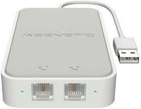Фото 1/10 Keenetic Linear (KN-3110) USB-адаптер для двух аналоговых телефонов