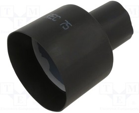 REC-75, Heat shrink boot; 85/42mm; black; Diam.after shrinking: 21/21mm