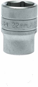 Фото 1/2 M1205226-C, 1/2 in Drive 22mm Standard Socket, 6 point, 40 mm Overall Length