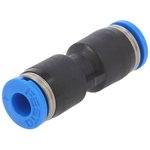 QS-4, QS Series Straight Tube-to-Tube Adaptor, Push In 4 mm to Push In 4 mm ...