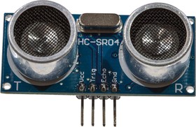 HC-SR04, УЗ датчик расстояния 40кГц до 4м 5В безкорп 45х20х15мм