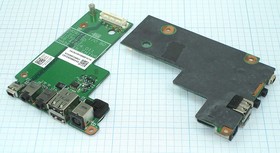 Разъем HY-DE032 для ноутбука DELL LATITUDE E5500 на плате с USB и Audio разъемами