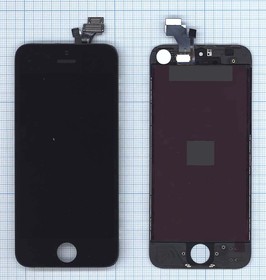 Дисплей (экран) в сборе с тачскрином для Apple iPhone 5 high quality черный