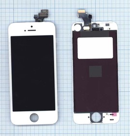 Дисплей (экран) в сборе с тачскрином для Apple iPhone 5 high quality белый