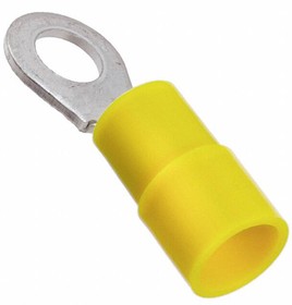 Фото 1/4 Insulated ring cable lug, 4.0-6.0 mm², AWG 12 to 10, 5.3 mm, M5, yellow