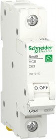Фото 1/2 Schneider Electric RESI9 Автоматический выключатель (АВ) С 63А 1P 6000A