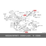 550801LA0A, Болт подвески NISSAN PATROL (Y62) (2010 )