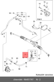 96451797, Бачок гидроусилителя |\Chevrolet Lacetti