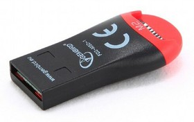 Фото 1/2 Картридер внешний USB2.0 Gembird, для считывания MicroSD карт, блистер