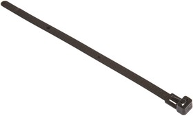 Фото 1/2 115-00027 REL180-PA66-BK, Cable Tie, Releasable, 180mm x 6.5 mm, Black Polyamide 6.6 (PA66), Pk-100