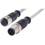 21348081380050, Sensor Cables / Actuator Cables M8 3PIN M/F STRT DOUBLE END 5.0M PVC