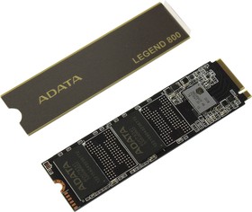 Фото 1/5 SSD M.2 A-DATA 1.0TB LEGEND 800  ALEG-800-1000GCS  (PCI-E 4.0 x4, up to 3500/2200Mbs, 3D NAND, 600TBW, NVMe 1.4, 22x80mm, радиатор)