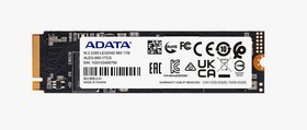 Фото 1/5 SSD M.2 A-DATA 1.0TB LEGEND 960  ALEG-960-1TCS  (PCI-E 4.0 x4, up to 7400/6000Mbs, 3D NAND, DRAM, 780TBW, NVMe 1.4, 22x80mm, радиатор)