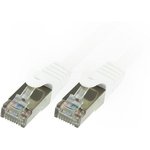 CP2091S, Patch cord; F/UTP; 6; stranded; CCA; PVC; white; 10m; 26AWG; shielded