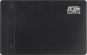 Фото 1/5 Внешний корпус для HDD/SSD AgeStar 3UB2P3 SATA III USB3.0 пластик черный 2.5"