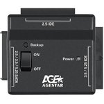 Адаптер-переходник для HDD AgeStar FUBCP2 IDE SATA SATA пластик черный 2.5" 3.5" ...