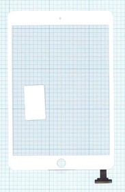 Сенсорное стекло (тачскрин) для Ipad mini 3 (retina) no IC белое, Сенсорное стекло