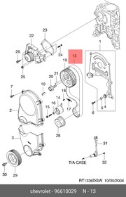 96610029, Ремень ГРМ CHEVROLET: SPARK (M100) -1998-2006