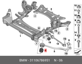 Фото 1/2 Сайлентблок переднего рычага BMW 31 10 6 786 951