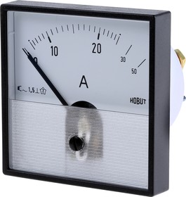 Фото 1/3 PD72MIS25A2/1-001, Analogue Panel Ammeter 0/25/50A Direct Connected AC, 72mm x 72mm Moving Iron