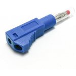 BU-3261410-6, Blue Male Banana Plug, 4 mm Connector, Solder Termination, 20A, 1000V