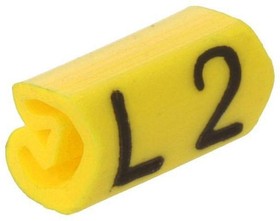 0252111729, Маркер для проводов и кабеля; 1,3-3мм; ПВХ; желтый; сквозной