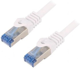 Фото 1/2 CQ3041S, Patch cord; S/FTP; 6a; stranded; Cu; LSZH; white; 1.5m; 27AWG