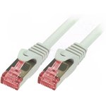 CQ2091S, Patch cord; S/FTP; 6; stranded; Cu; LSZH; white; 10m; 27AWG
