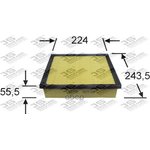 Фильтр воздушный JS Asakashi A1519 LX RX350 3.5L 09-, RX400h/450h 3.5L 09-10