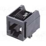 95009-7641, Modular Connectors / Ethernet Connectors STD JACK R/A 6/4 HG RIB