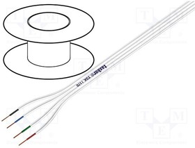 Фото 1/2 TSK1170, Кабель DMX, Материал внешн.оболочки PVC, Цвет белый, 2,5x10мм