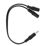 CV203-0.2M, VCOM mini jack 3.5 mm (m) - 2 x mini jack 3.5 mm (f) 0.2м, Кабель-адаптер