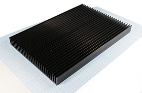 Охладитель (радиатор охлаждения) 300x200x 25, тип F56, аллюминий, BLA329-300, черный
