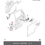 96623964, Петля замка двери CHEVROLET:CAPTIVA (10020072009CAPTIVA (14020112018