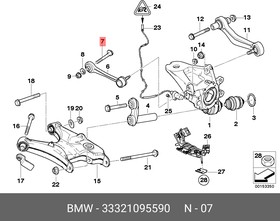 Фото 1/2 33321095590, Болт-эксцентрик рычага подвески X5 E53