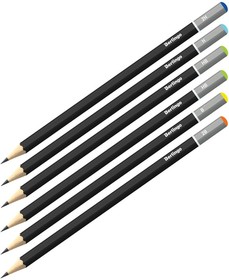 Фото 1/2 Набор чернографитных карандашей 6 шт, 2H-2B, заточенные, картонная упаковка BS01206
