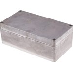 Silver Die Cast Aluminium Enclosure, IP66, Silver Lid, 220 x 120 x 81mm